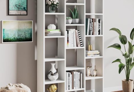 قفسه کتاب و دکوری ام دی اف B04