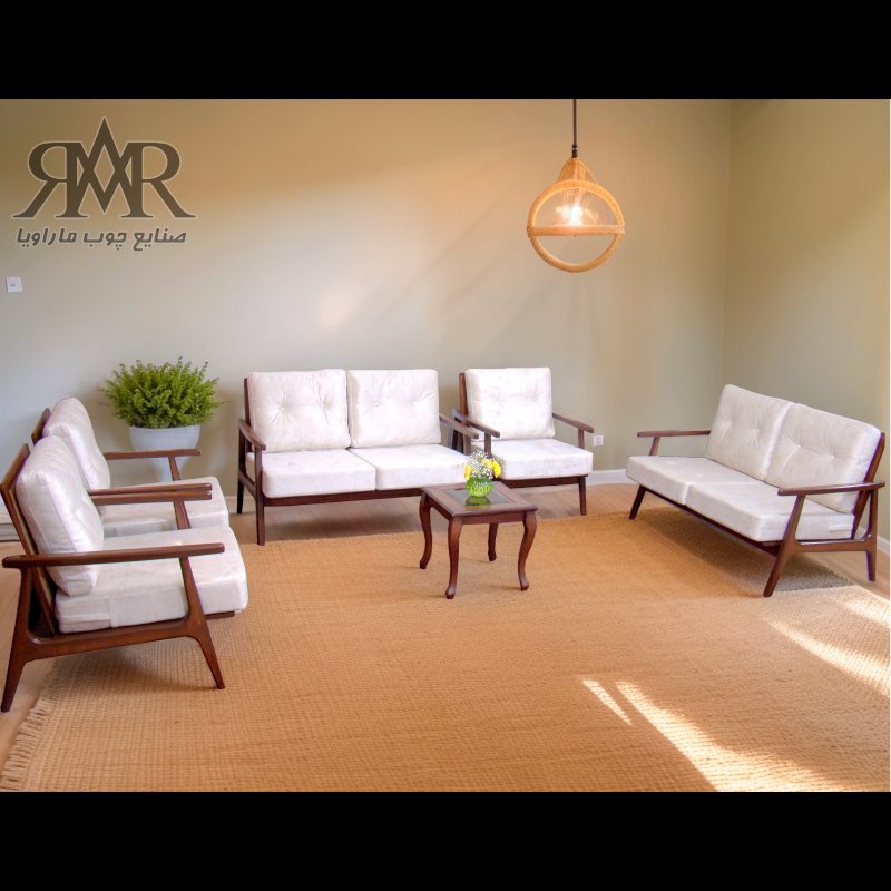 سرویس مبل چوبی مدرن A02