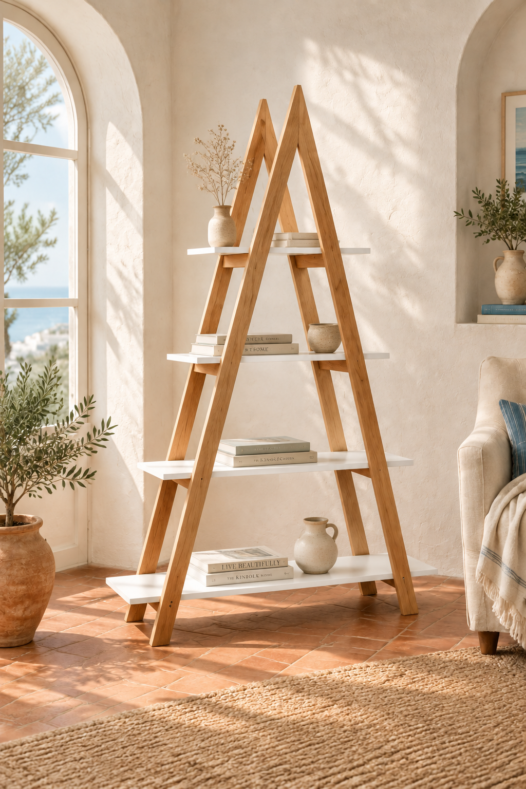 قفسه کتاب و دکوری ام دی اف B01