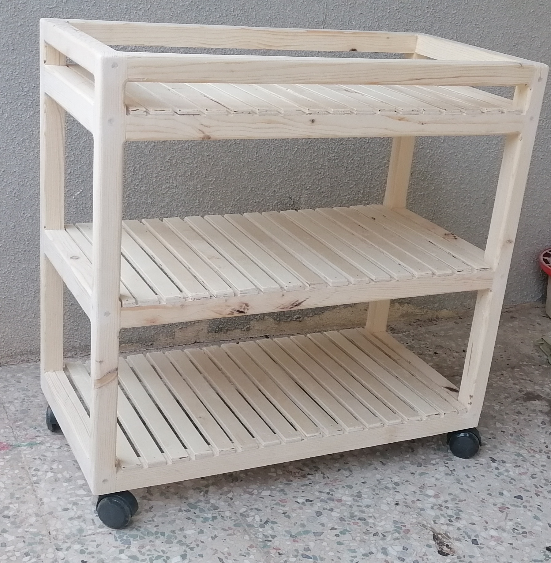 میز چرخدار (ترولی) چوبی L01 - Image 4