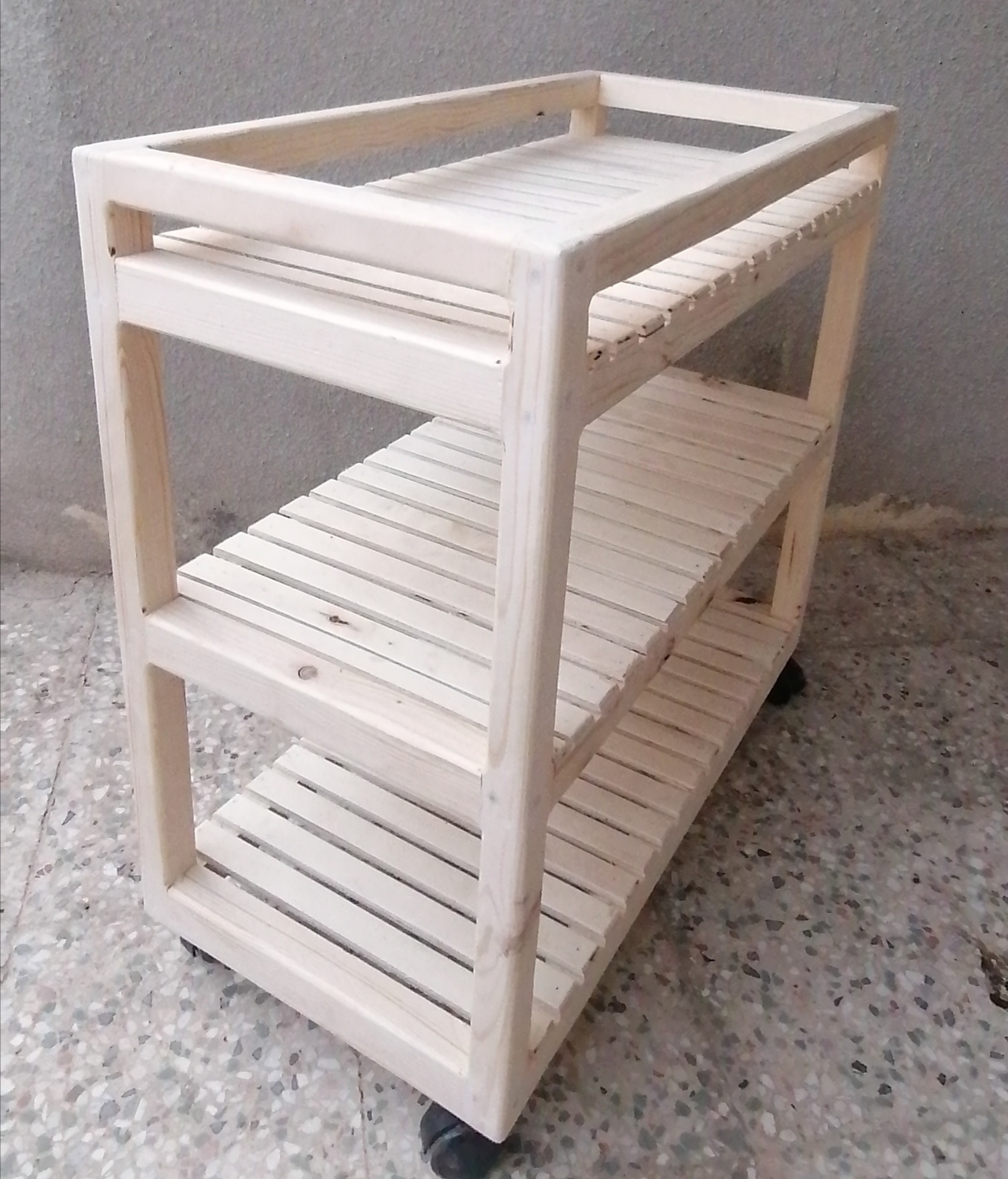 میز چرخدار (ترولی) چوبی L01 - Image 2