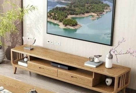 میز تلویزیون چوب طبیعی O01