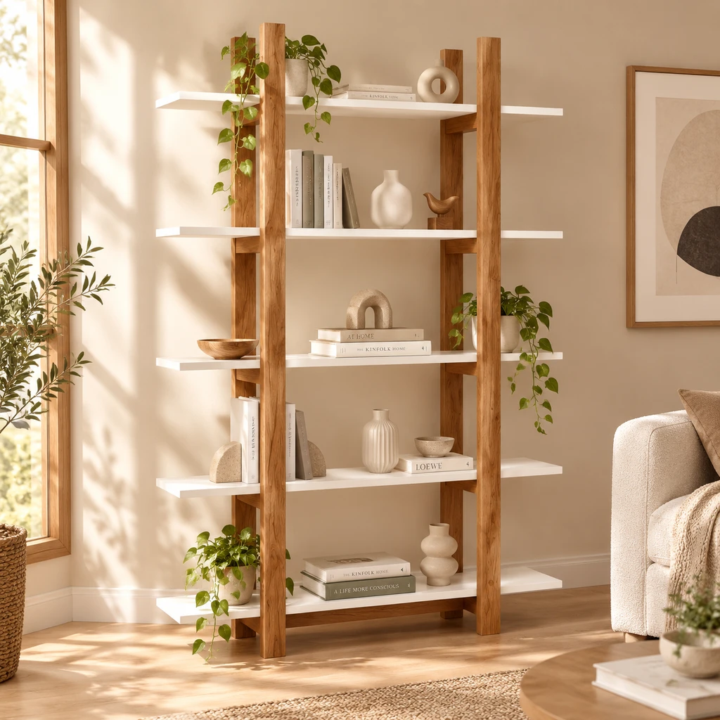 قفسه کتاب و دکوری ام دی اف B07 - تصویر 4