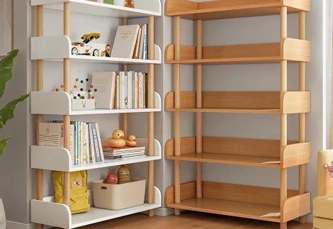 قفسه کتاب و دکوری چوبی B15