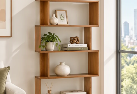 قفسه کتاب و دکوری ام دی اف B22