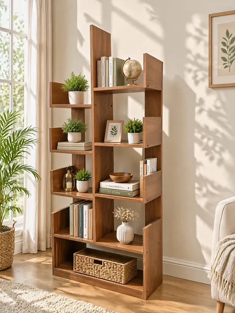قفسه کتاب و دکوری ام دی اف B20