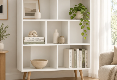 قفسه کتاب و دکوری ام دی اف B14