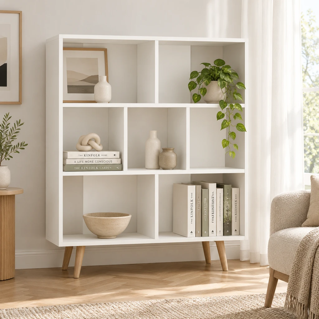 قفسه کتاب و دکوری ام دی اف B14