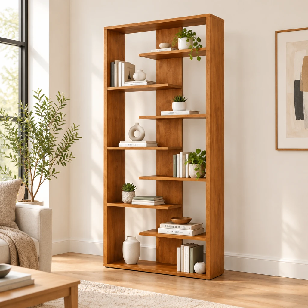 قفسه کتاب و دکوری ام دی اف B05